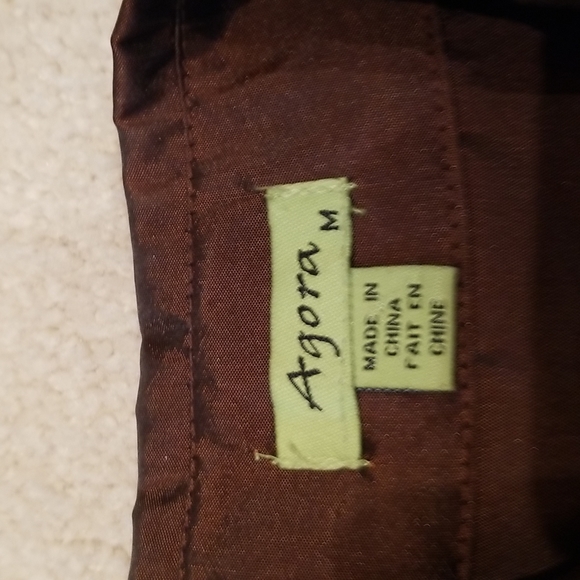 - - Agora chocolate brown blouse  size M. - Picture 5 of 6